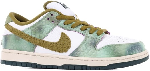 Nike SB Dunk Low Pro SB - Quickstrike Skate Shoes - (alexis sablone) oil green/desert moss-white - view large