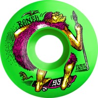 Bones 100's OG Formula V4 Wide Skateboard Wheels - neonderthal green (100a)