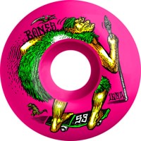 Bones 100's OG Formula V4 Wide Skateboard Wheels - neonderthal pink (100a)