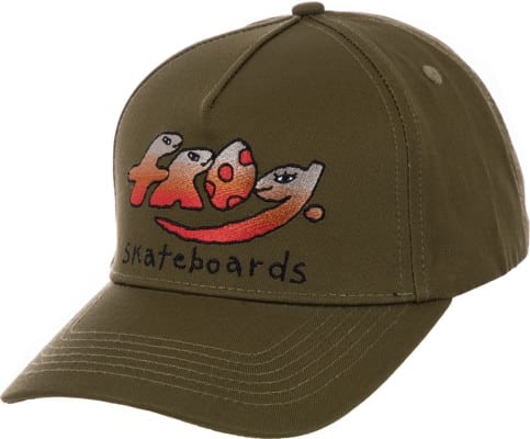 Frog Dino Logo 5-Panel Hat - olive - view large