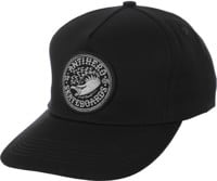 Anti-Hero Eagle Round Snapback Hat - black/charcoal