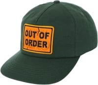 Anti-Hero Out Of Order Snapback Hat - forest green/orange