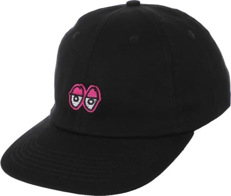 Krooked Eyes Strapback Hat - black/pink - view large