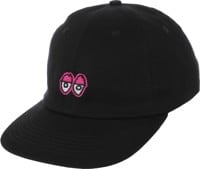 Krooked Eyes Strapback Hat - black/pink