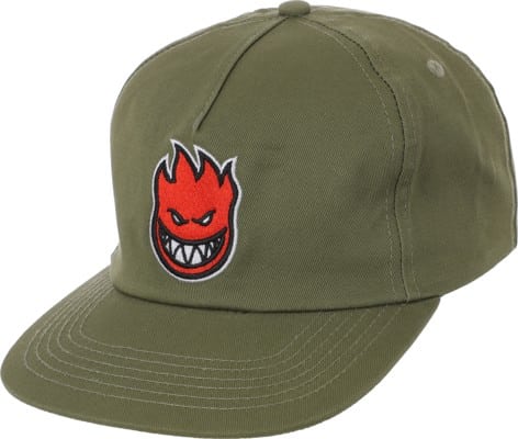 Spitfire Bighead Fill Snapback Hat - olive/red - view large