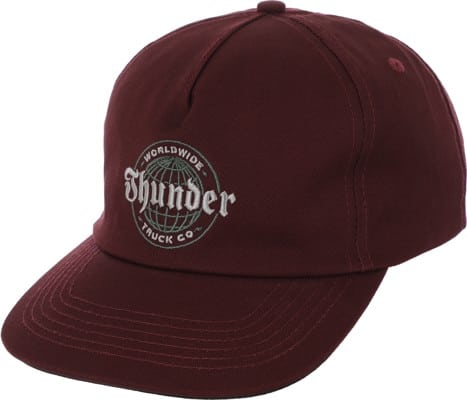 Thunder Worldwide Snapback Hat - maroon - view large