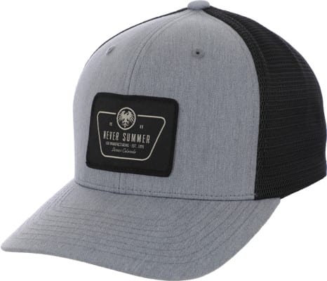 Never Summer USA MFG 110 Mesh Trucker Hat - heather grey/black mesh - view large