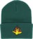 Krooked Fire Bird Beanie - dark green