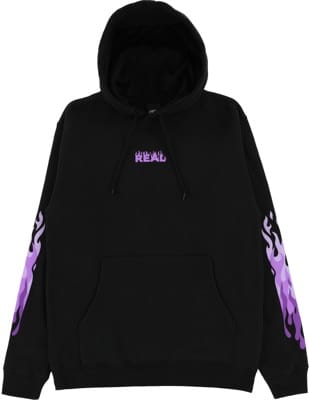 Real Flames Sleeve Hoodie - black - view large