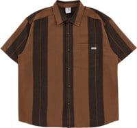 Polar Skate Co. Mitchell S/S Shirt - brown block stripe