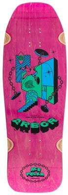 Arbor Ace Fibonacci 10.0 Wheel Wells Skateboard Deck - pink - view large