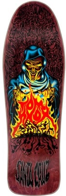 Santa Cruz Knox Firepit 10.07 LTD Reissue Skateboard Deck - burgundy stain - view large