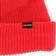 Volcom Sweep Lined Fleece Beanie - crimson - front detail