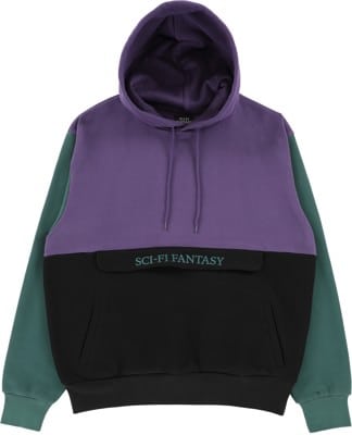 Sci-Fi Fantasy Colorblocked Hoodie - purple/black - view large