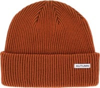 Autumn Cord Beanie - rust brown