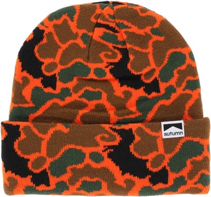 Autumn Duck Camo Beanie - safety orange - view large