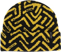 Autumn Geo Beanie - black/yellow