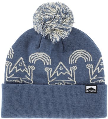 Autumn Mindful Mtn Pom Beanie - (hannah eddy) dutch blue - view large