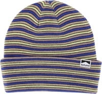 Autumn Mix Stripe Beanie - navy