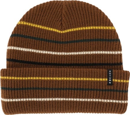 Autumn Multi Stripe Beanie - brown v2 - view large