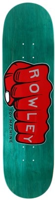 Toy Machine Geoff Rowley Fist 8.5 Skateboard Deck - red fist/teal - view large