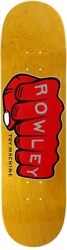 Toy Machine Geoff Rowley Fist 8.5 Skateboard Deck - red fist/yellow