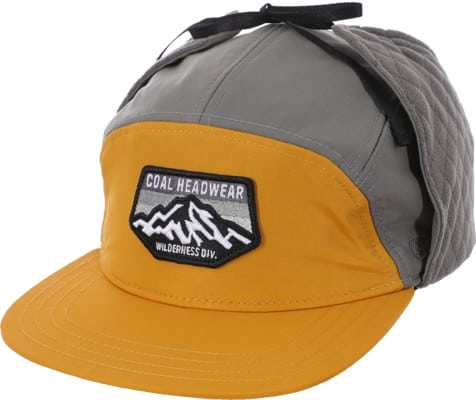 Coal Tracker Earflap 5-Panel Hat - burnt orange/grey - view large