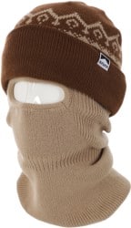 Autumn Mask Beanie - khaki brown