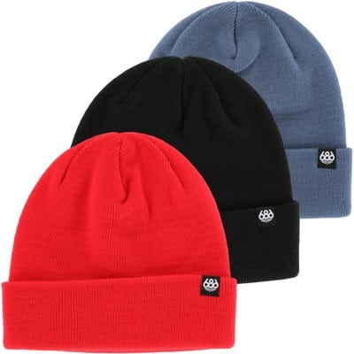 686 Standard Roll Up 3-Pack Beanie - bright pop - view large