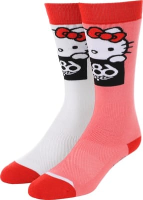 686 Women's Hello Kitty 2-Pack Snowboard Socks - hello kitty red white - view large