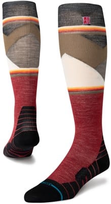 Stance Performance Mid Cushion Merino Wool Snowboard Socks - (jimmy chin) red - view large