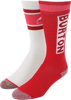 Burton Women's Weekend Midweight 2-Pack Snowboard Socks - deep red - view large