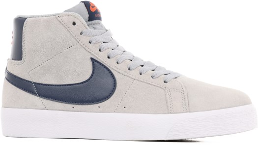 Nike SB Zoom Blazer Mid Skate Shoes - wolf grey/midnight navy-cosmic clay - view large