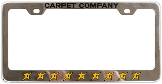 Carpet License Plate Frame - silver - view large