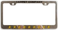 Carpet License Plate Frame - silver