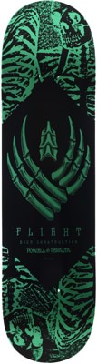 Powell Peralta Skeleton 8.13 Flight 242W Shape Skateboard Deck - green foil - view large