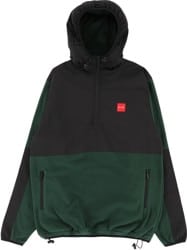 Chocolate Hooded Polar Fleece Jacket - black