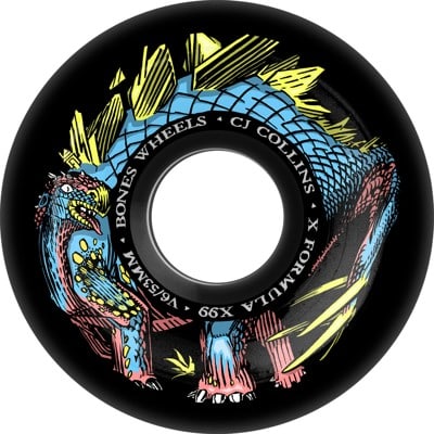 Bones CJ Collins Pro X-Formula V6 Widecut Skateboard Wheels - dino-sorta (99a) - view large