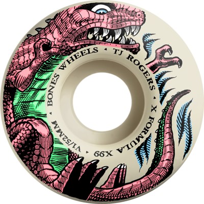 Bones Rogers Pro X-Formula V1 Standard Skateboard Wheels - dino-sorta (99a) - view large