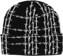 Corduroy Barbed Plaid Beanie - black - reverse