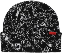 Corduroy Cell Camo Beanie - black