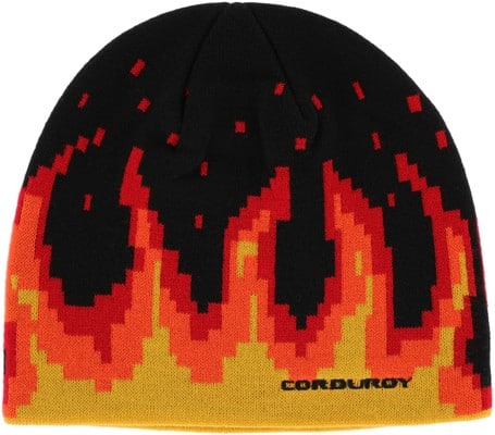 Corduroy Digi Flames Beanie - black - view large