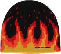 Corduroy Digi Flames Beanie - black