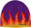 Corduroy Digi Flames Beanie - purple