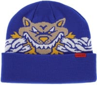 Corduroy Keep Out Beanie - cobalt