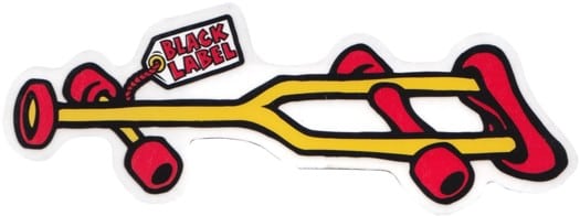 Black Label Crutch Sticker - yellow crutch/red - view large