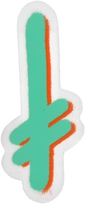 Deathwish Gang Logo Sticker - teal/orange - view large