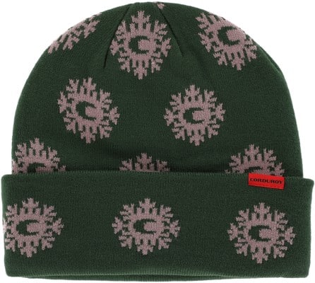 Corduroy Monogram Beanie - evergreen - view large