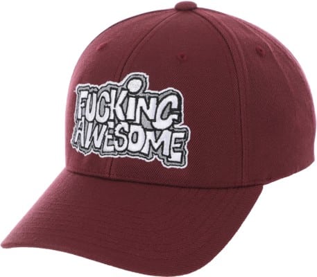 Fucking Awesome PBS Logo Snapback Hat - maroon - view large