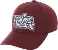 Fucking Awesome PBS Logo Snapback Hat - maroon